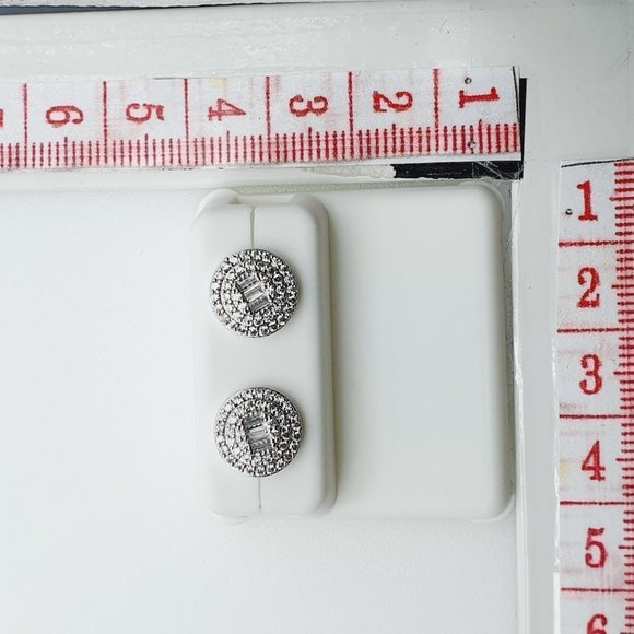 925 Sterling Silver Plated CZ Earrings, EVBRS573 - Picture 10 of 10